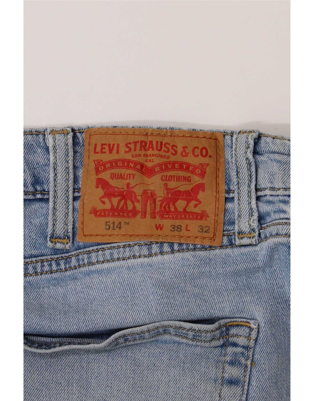 Levi's Uomo 514 Jeans dritti W38 L32 Cotone Blu