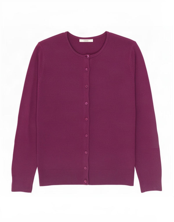 Maglione cardigan da donna Marks & Spencer UK 12 Acrilico viola medio