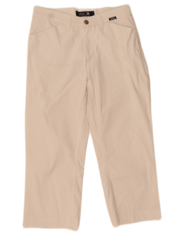 Pantaloni Capri dritti da donna Rifle W30 L20 Bianco Poliammide