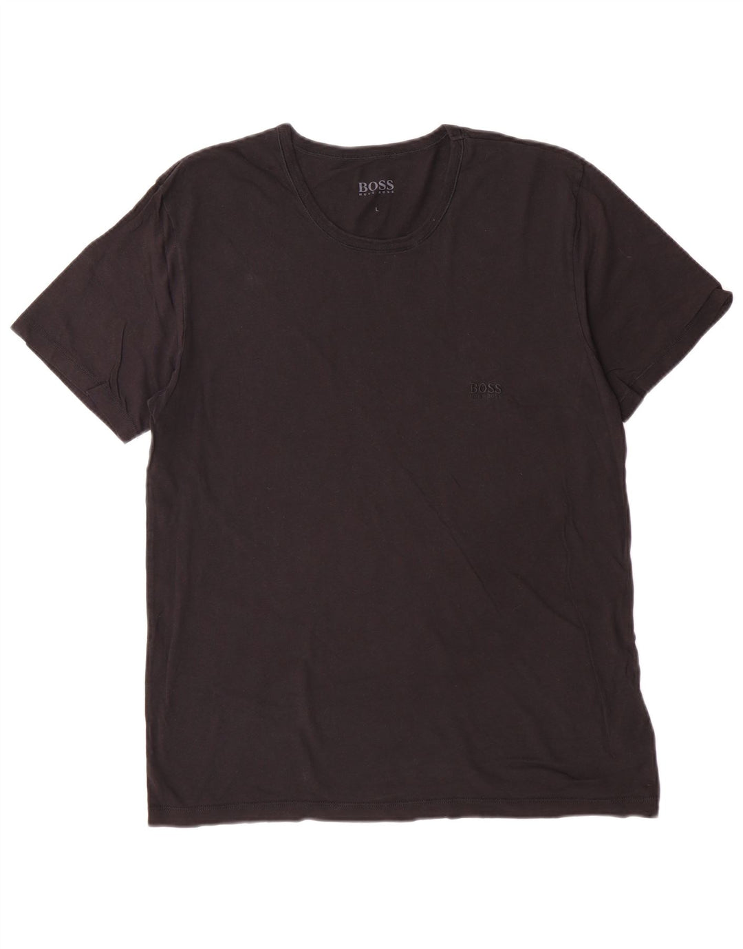T-shirt da uomo Hugo Boss Top grande in cotone nero