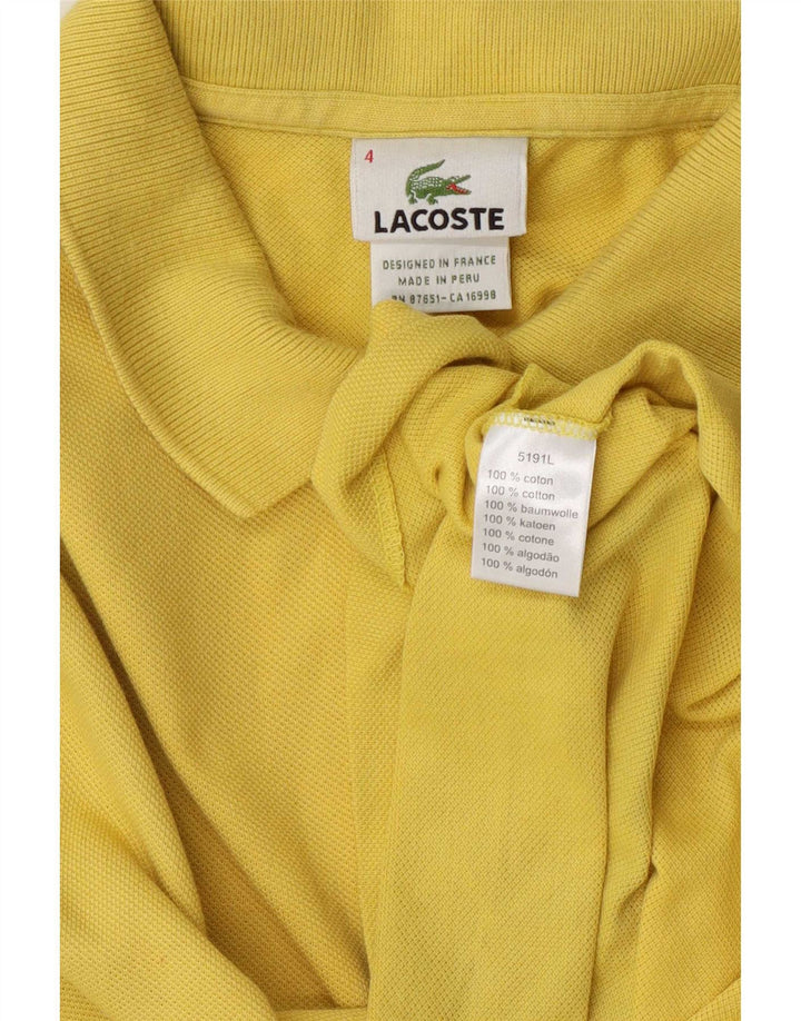 Polo da uomo Lacoste taglia 4 media in cotone giallo