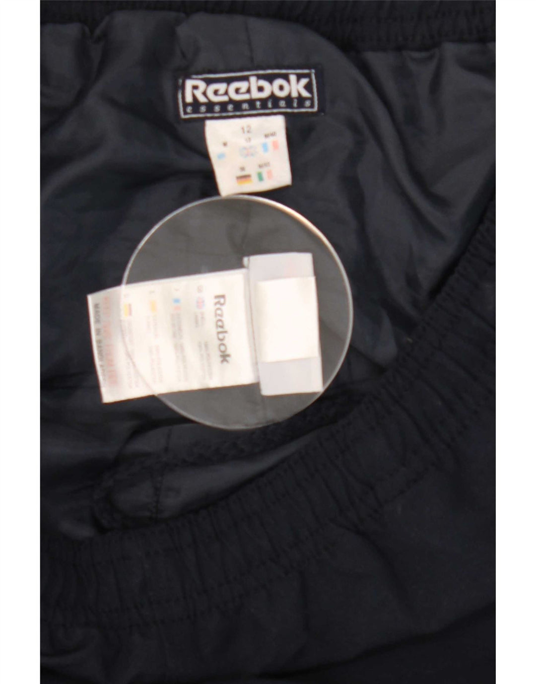 Pantaloni da tuta da donna Reebok UK 12 Medium Blu Navy Poliestere