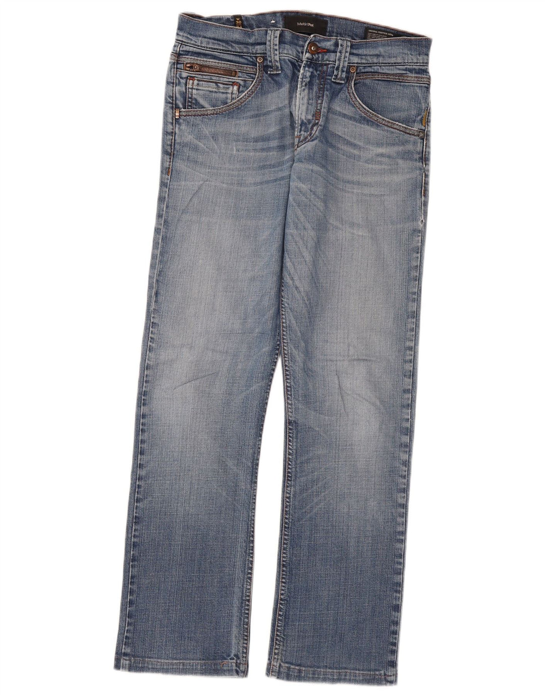 Jeans dritti da uomo Meltin' Pot W30 L29 in cotone blu