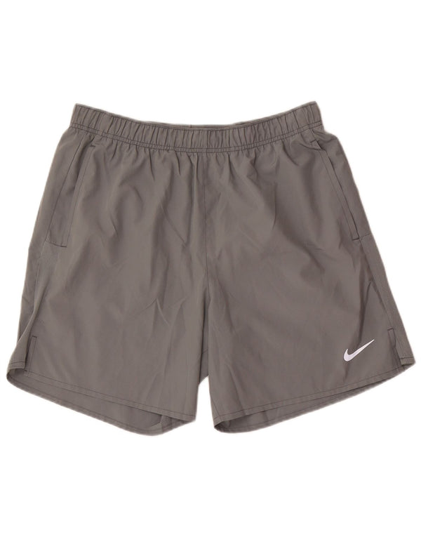 Pantaloncini sportivi Nike Dri Fit da uomo, grandi, in poliestere grigio
