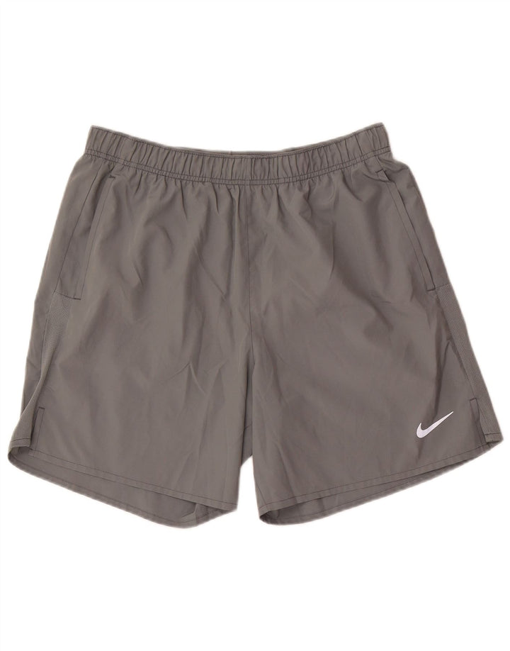 Pantaloncini sportivi Nike Dri Fit da uomo, grandi, in poliestere grigio