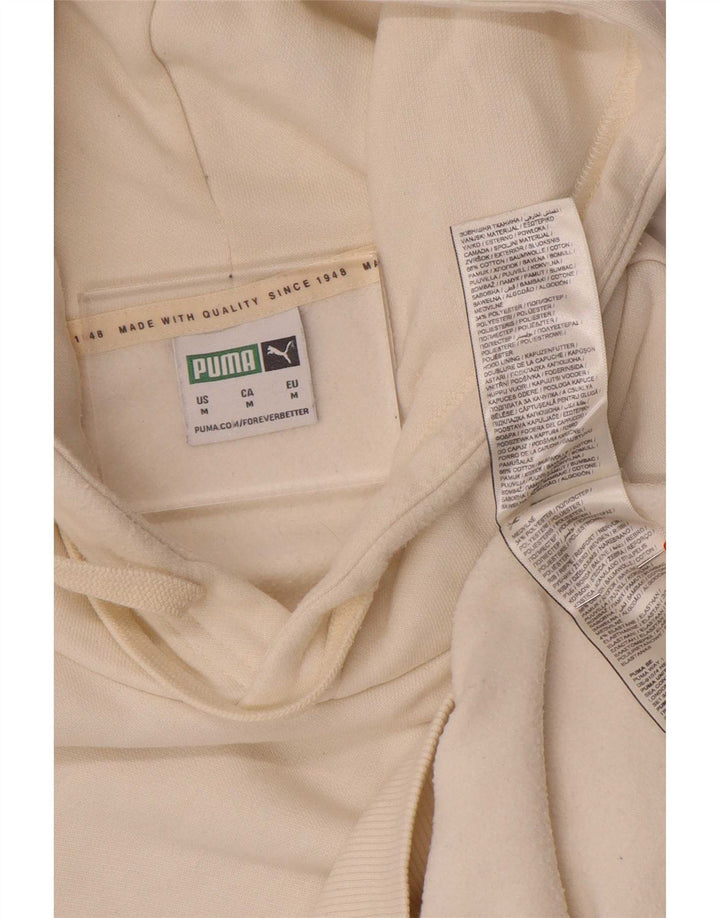 Felpa con cappuccio da uomo Puma in cotone bianco medio