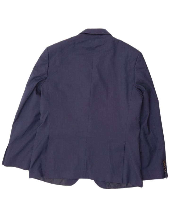 Giacca blazer a 2 bottoni da uomo Marks & Spencer UK 42 grande poliestere blu navy