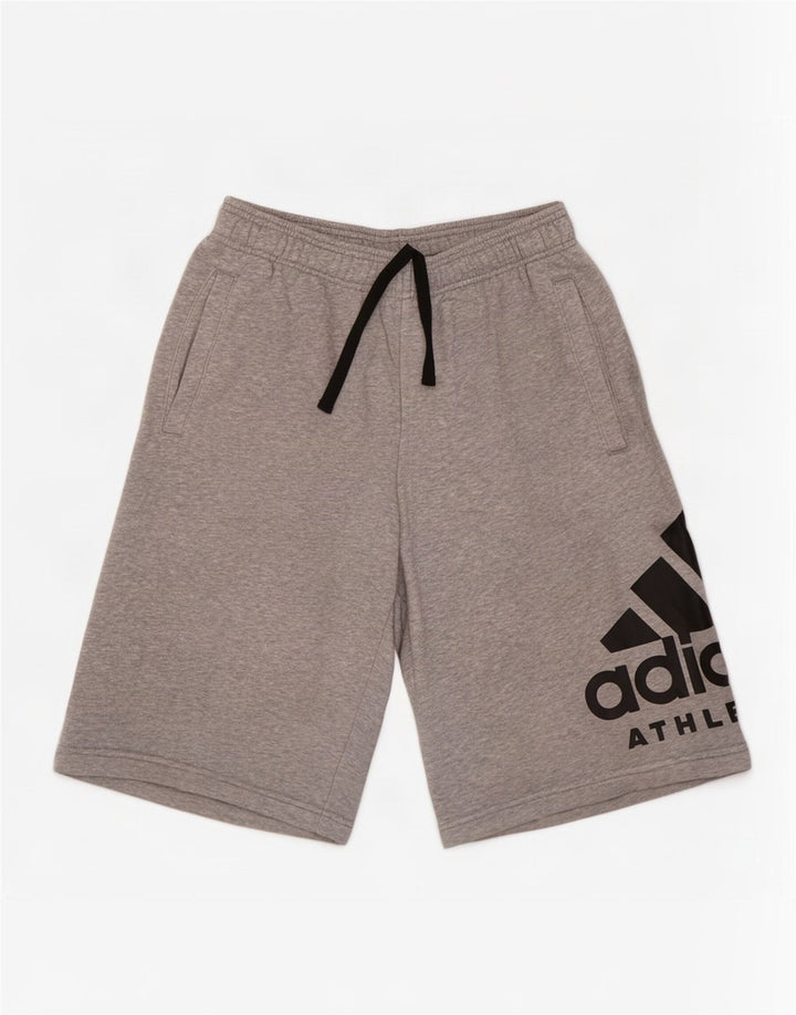 Pantaloncini sportivi grafici Adidas da uomo di colore grigio medio