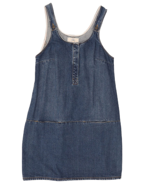 Abito salopette in denim da donna Fat Face UK 12 Blu medio