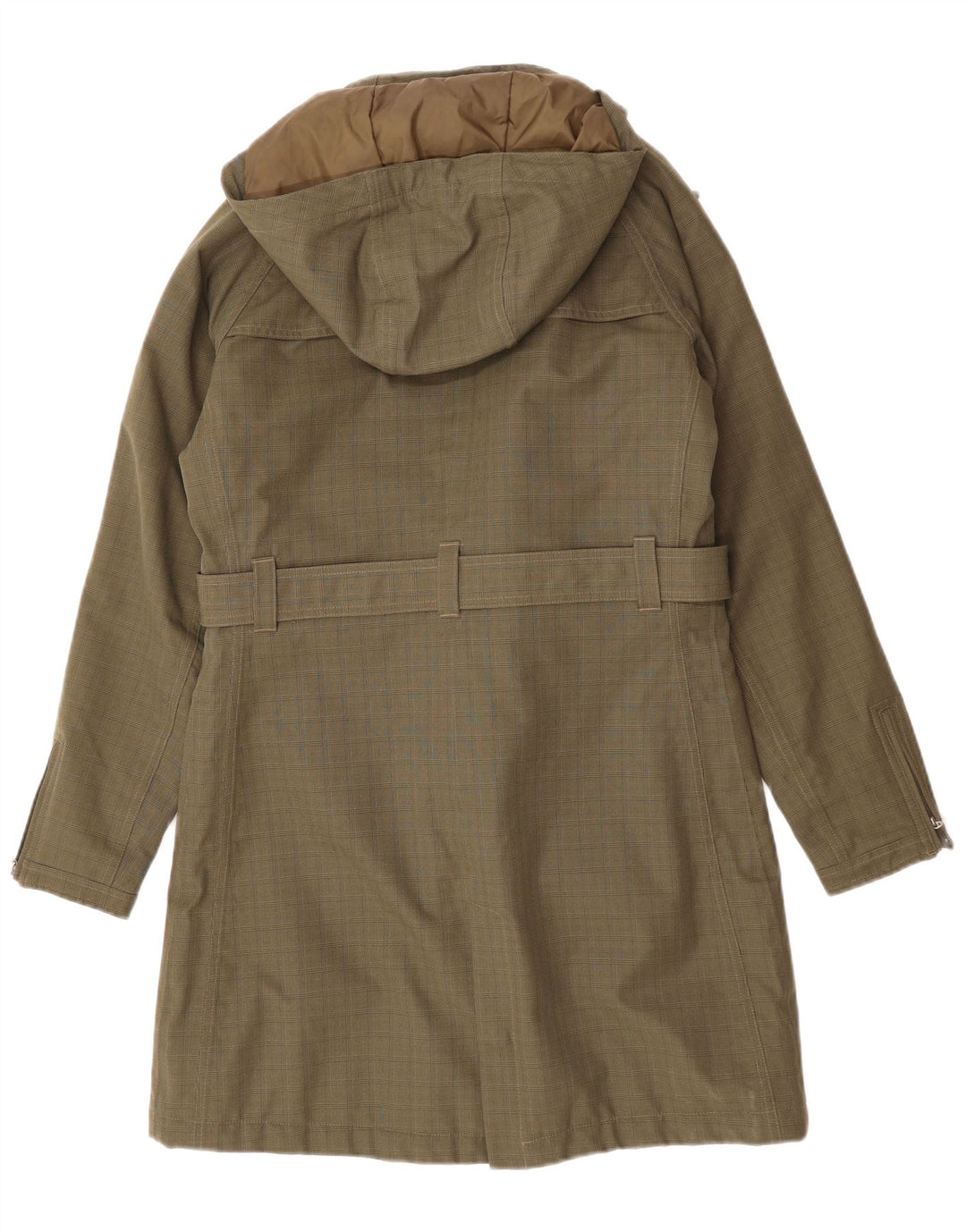 THE NORTH FACE Cappotto giacca a vento con cappuccio da donna UK 14 verde medio a quadri