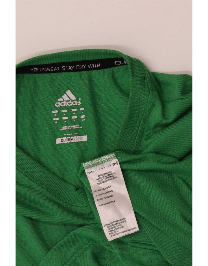 T-shirt Adidas Climalite da uomo Top in poliestere verde medio
