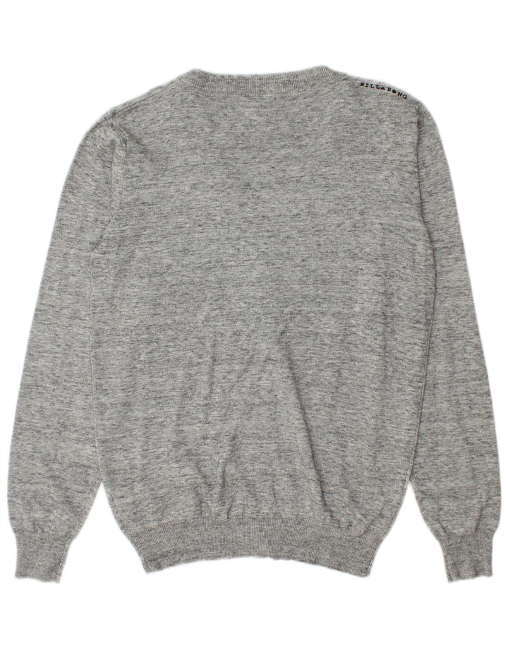 Maglione cardigan da uomo Billabong in cotone screziato grigio medio
