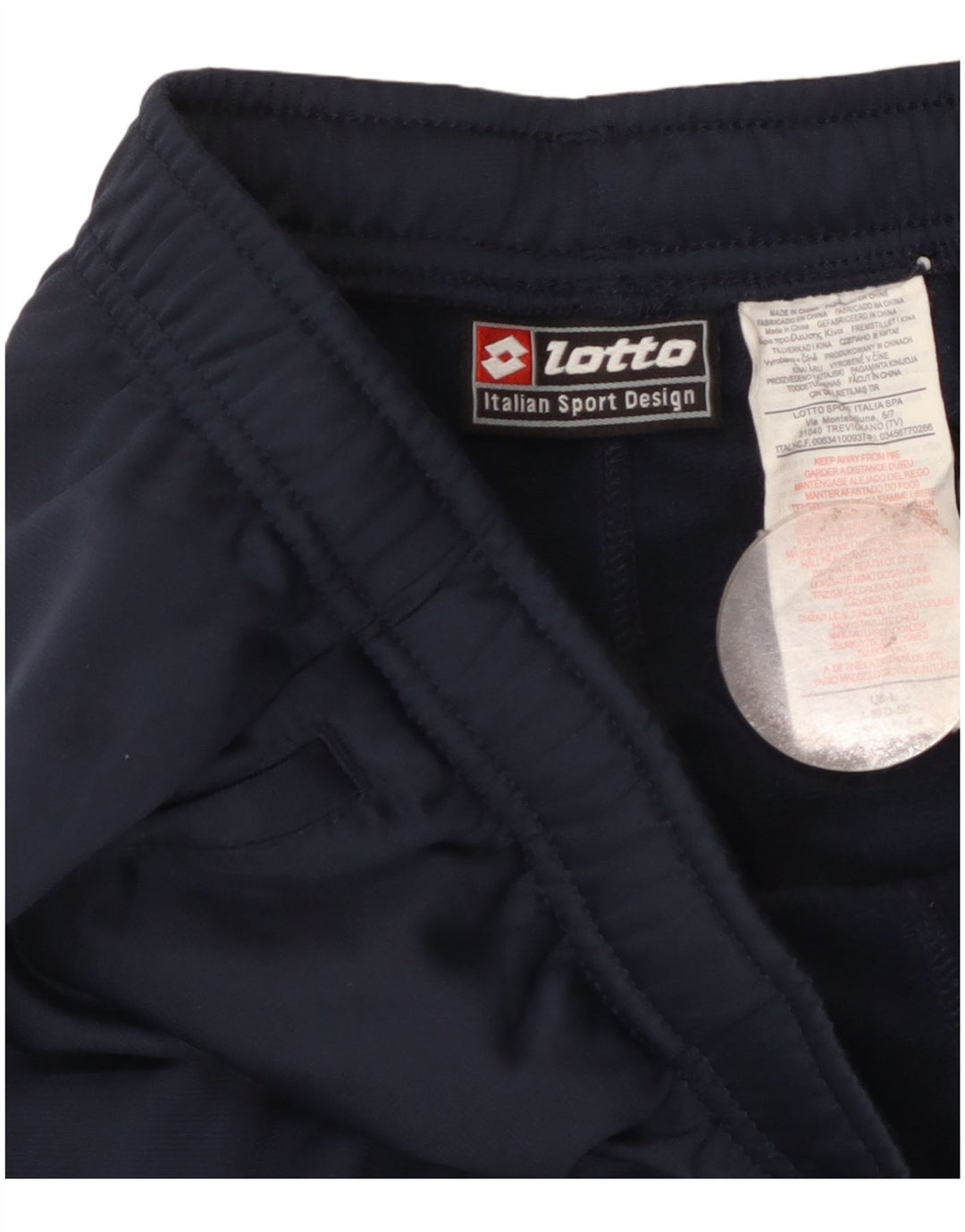 Pantaloni da tuta con grafica da uomo Lotto Large in poliestere blu navy
