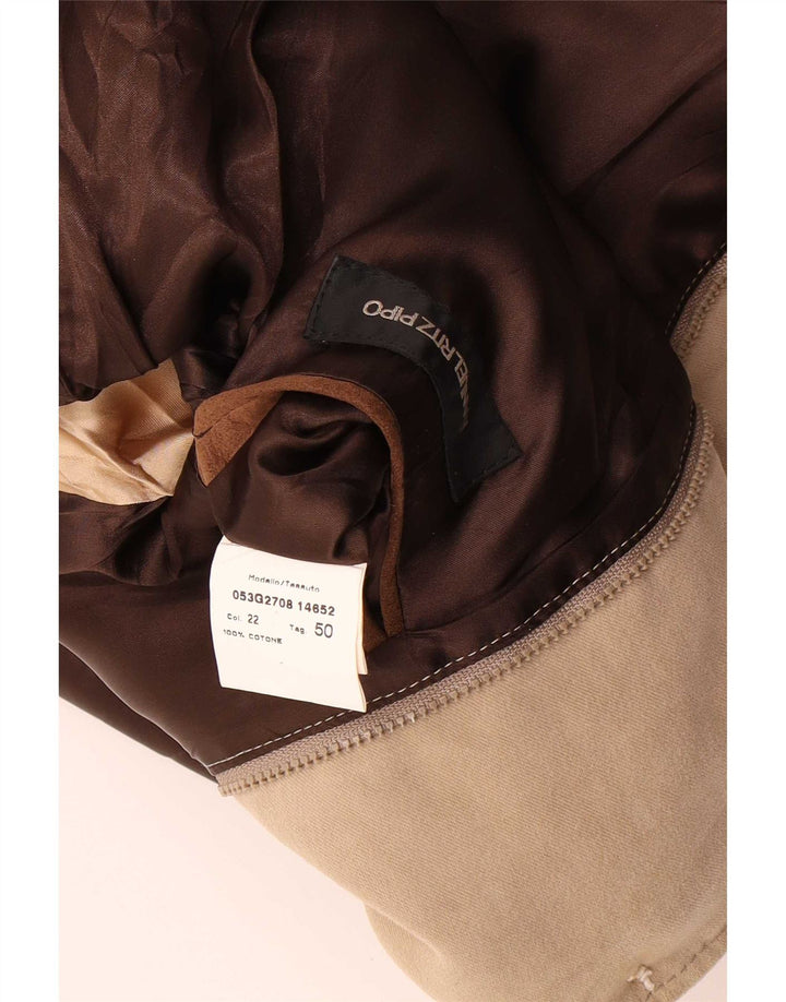 Giacca blazer militare a 3 bottoni da uomo Manuel Ritz Pipo IT 50 Large Beige