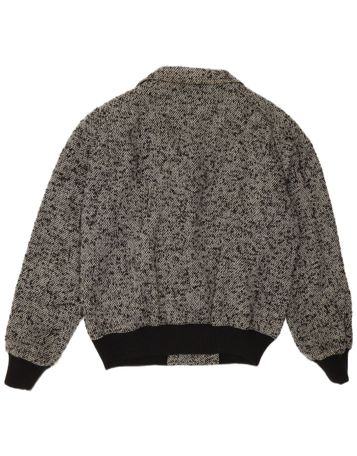 Bomber da uomo Bignami UK 42 XL Lana a spina di pesce grigia