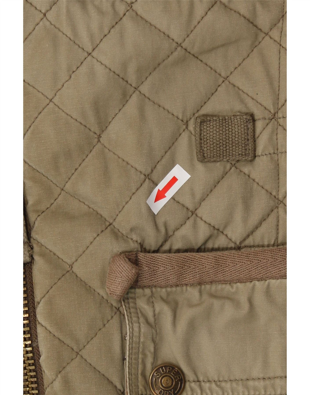 Giacca trapuntata con grafica Motorstyle da donna Superdry UK 10 Small Khaki