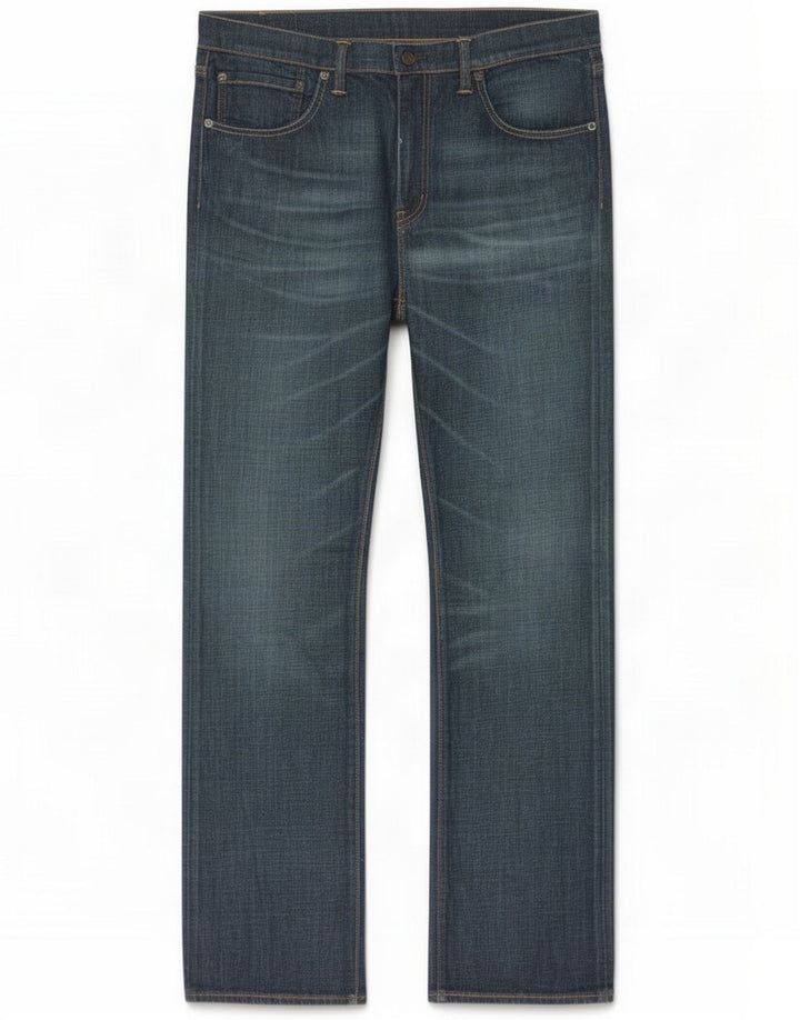 Levi's Uomo 527 Jeans Bootcut Slim W36 L32 Blu Cotone