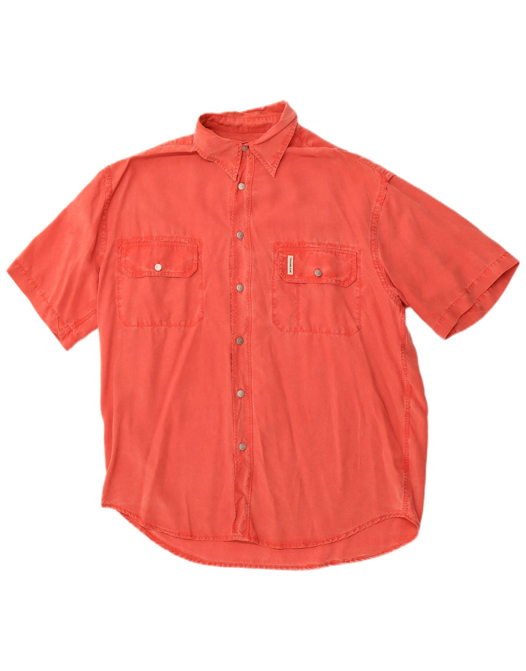 TRUSSARDI JEANS Maglia Uomo Manica Corta in Lyocell Rosso Medio