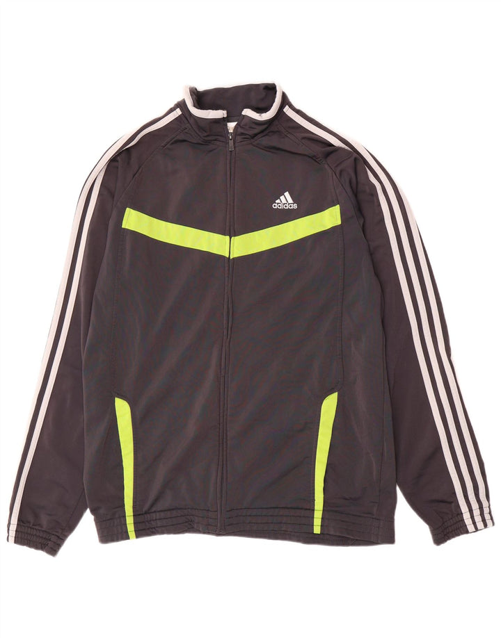 Giacca da tuta da uomo ADIDAS grigio medio color block