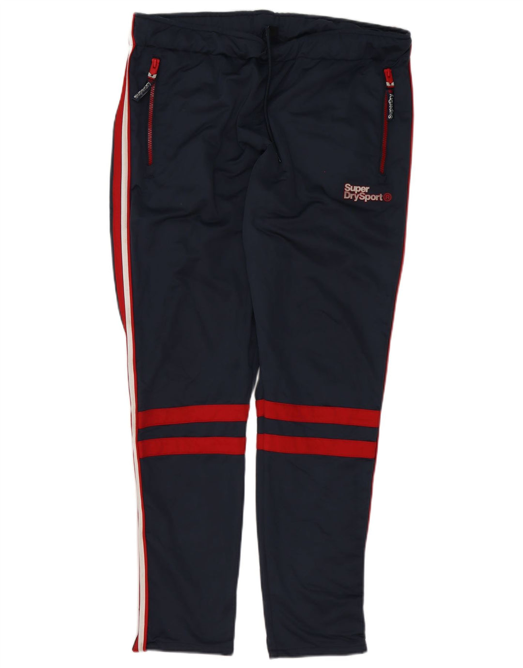 Pantaloni da tuta con grafica da uomo Superdry XL Poliestere a righe blu navy