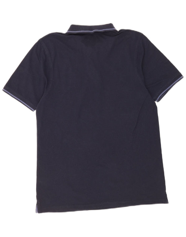 Polo da uomo Avirex XL in cotone a righe blu navy