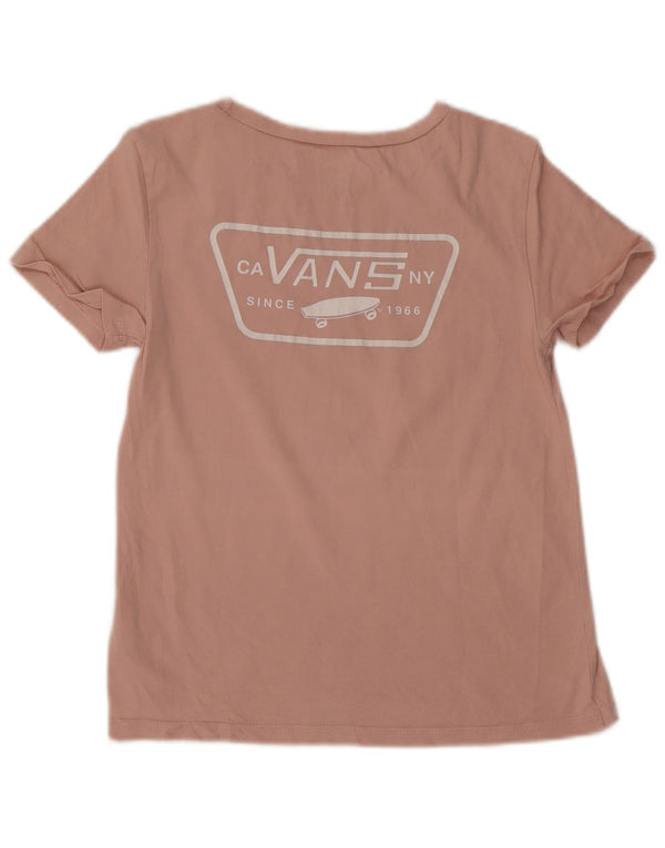 T-shirt grafica da donna Vans UK 6 XS rosa cotone