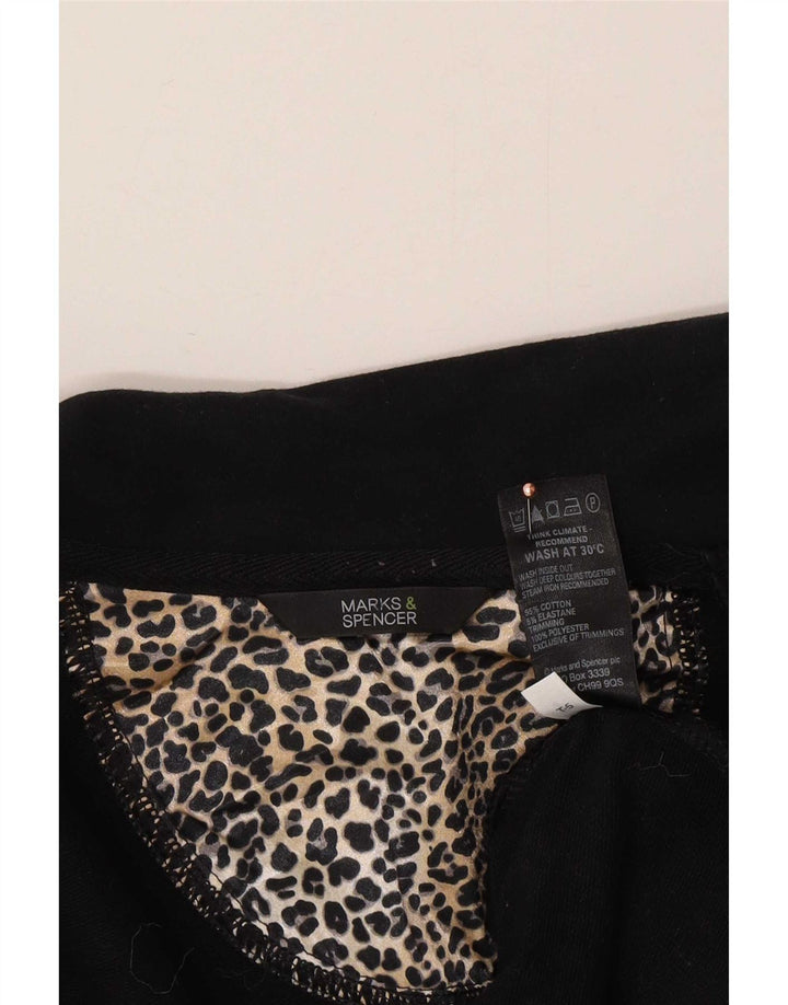 Giubbotto bomber da donna Marks & Spencer UK 14 cotone nero medio