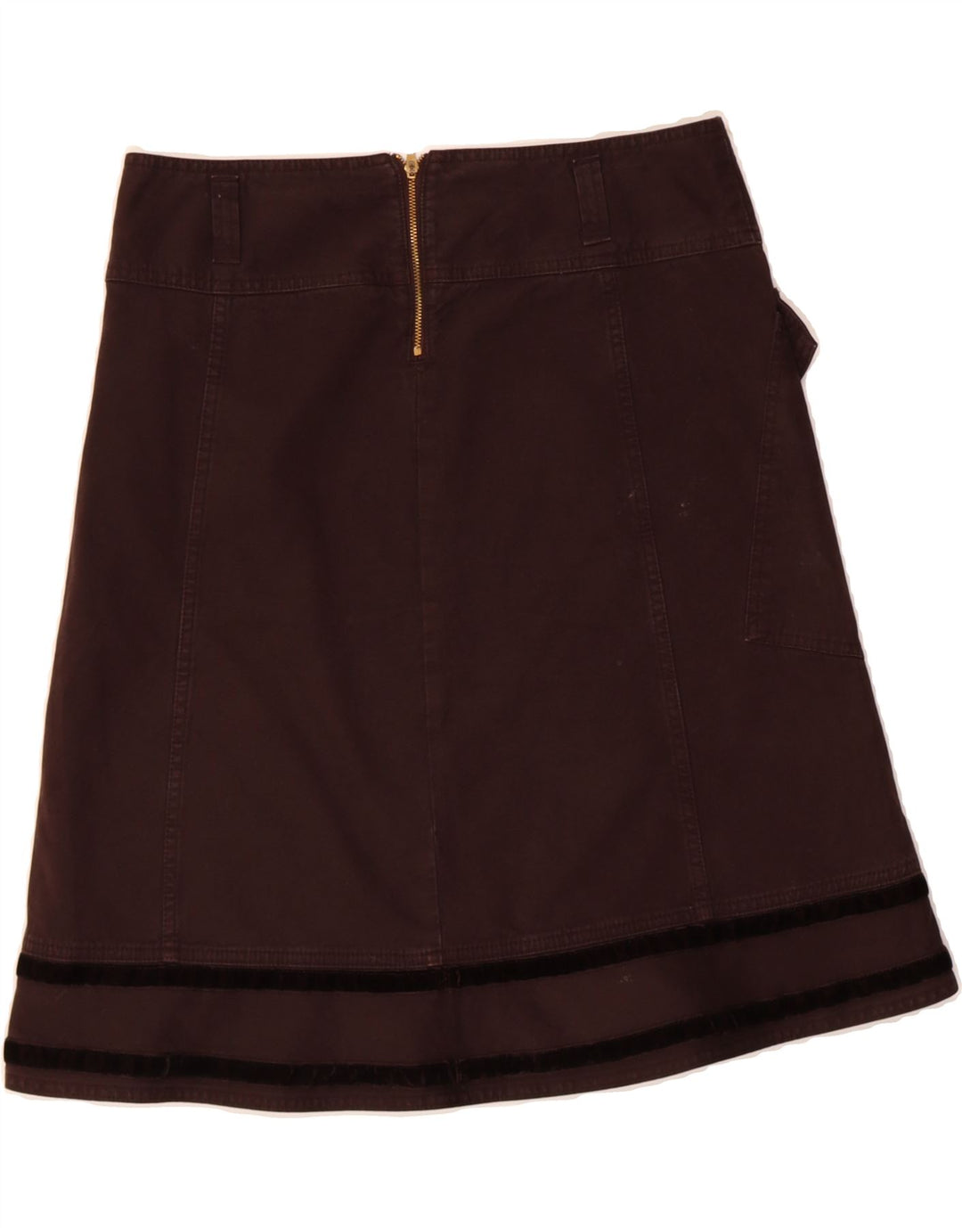 BENETTON Womens Denim Skirt IT 44 Medium W32 Brown Cotton Vintage Benetton and Second-Hand Benetton from Messina Hembry 