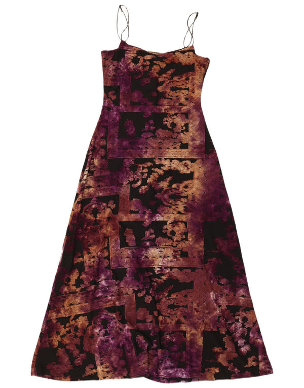 Desigual Abito lungo senza maniche da donna UK 8 Piccolo patchwork multicolore