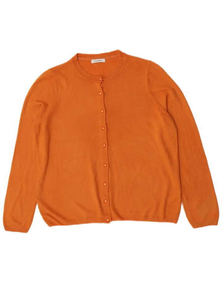 Maglione cardigan oversize da donna Marks & Spencer UK 16 Large Arancione
