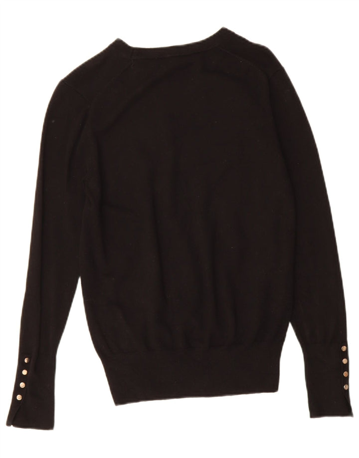 ZARA Womens Boat Neck Jumper Sweater UK 14 Large Black
