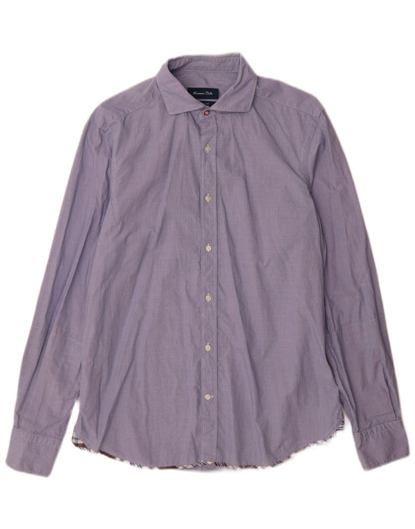 Camicia casual da uomo Massimo Dutti a quadri blu medio