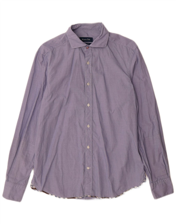 Camicia casual da uomo Massimo Dutti a quadri blu medio