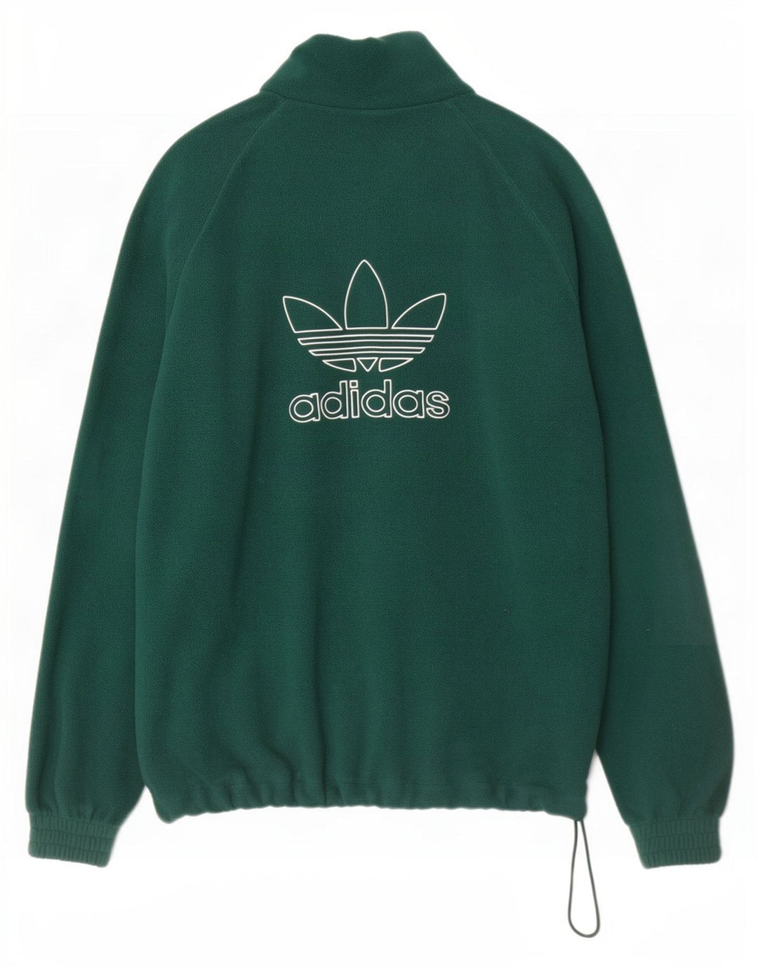 Maglione in pile grafico da uomo Adidas piccolo poliestere verde