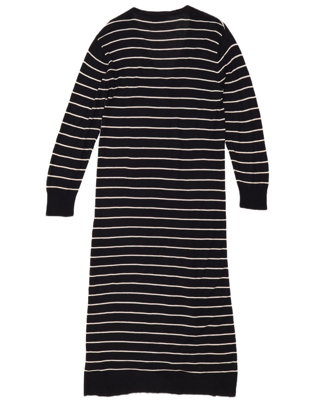 Maglione cardigan lungo da donna Zara UK 14 Viscosa a righe nere medie