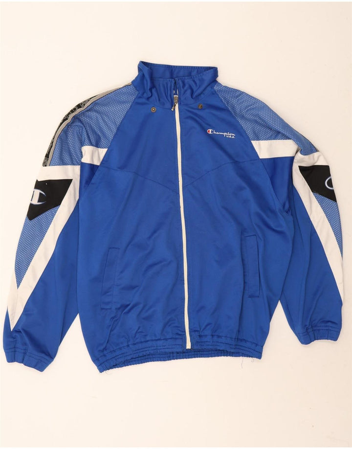 Giacca da tuta da uomo Champion XL Poliestere color block blu