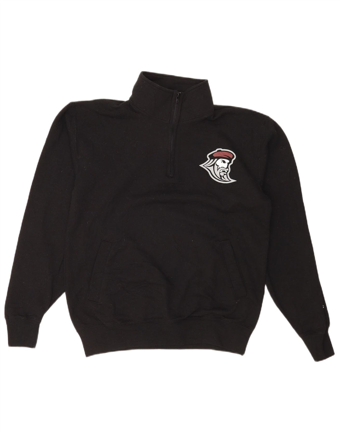 Felpa Champion da uomo con grafica con zip e collo, maglione, cotone nero medio