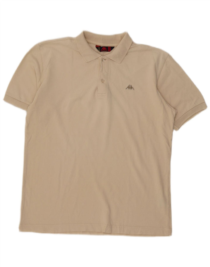 Polo Kappa Uomo Cotone Beige Medio