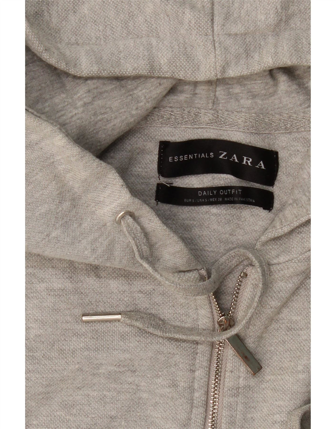 Maglione con cappuccio e zip Zara da uomo piccolo grigio