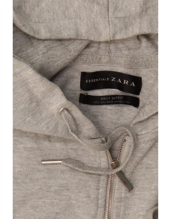 Maglione con cappuccio e zip Zara da uomo piccolo grigio