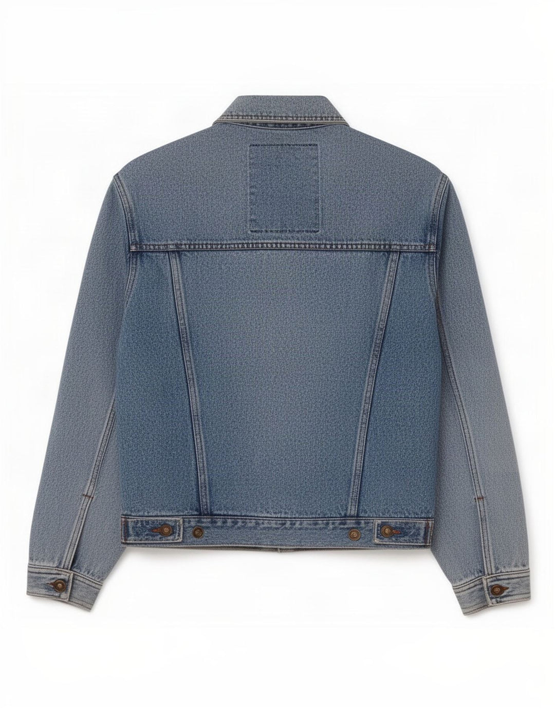Giacca di jeans vintage da uomo UK 14 blu medio floreale