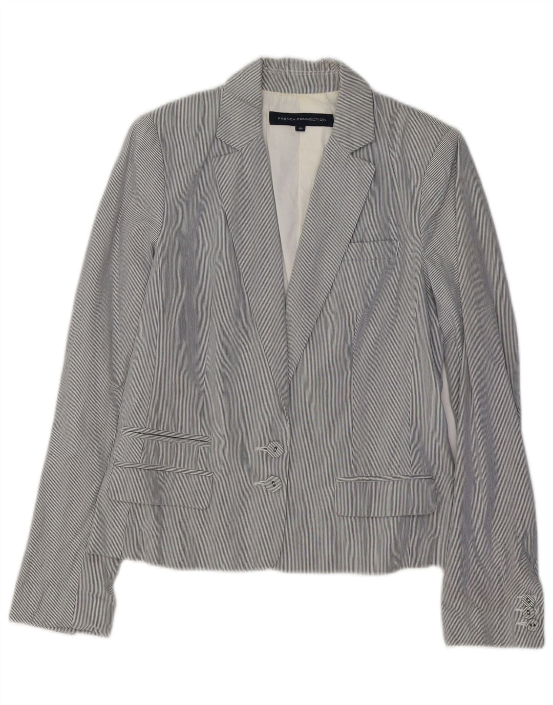 Giacca blazer da donna FRENCH CONNECTION UK 10 piccolo gessato blu