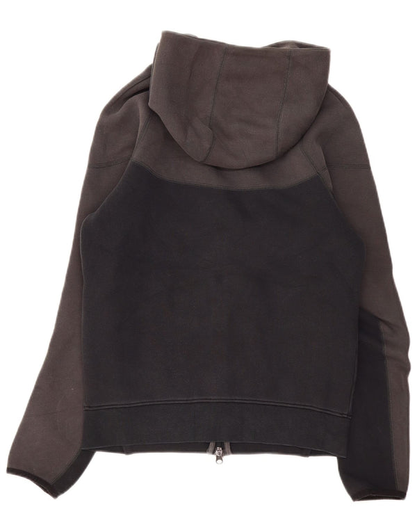Felpa con cappuccio e zip Nike da uomo, piccola, in cotone color block grigio