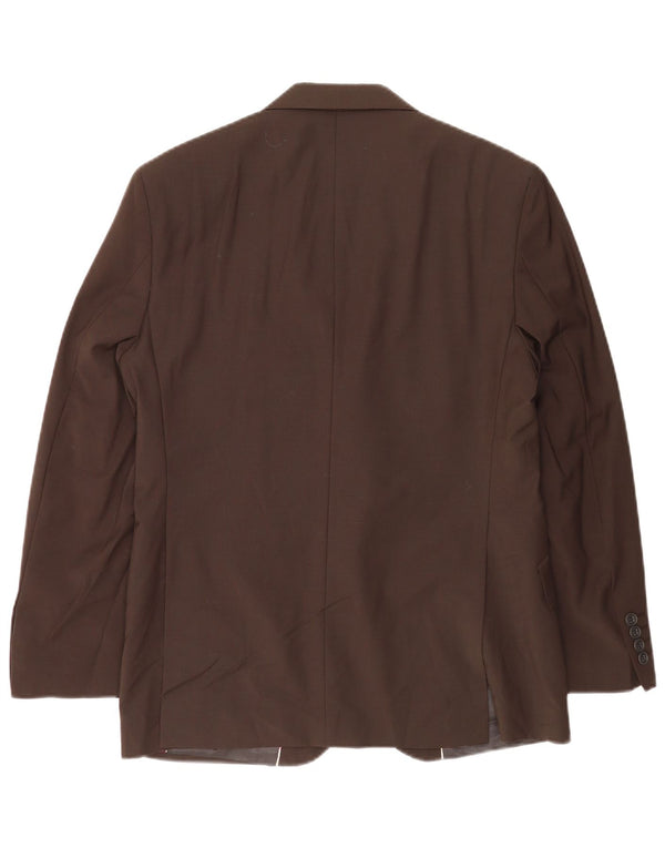 Giacca blazer a 2 bottoni da uomo Marks & Spencer UK 38 Lana marrone medio