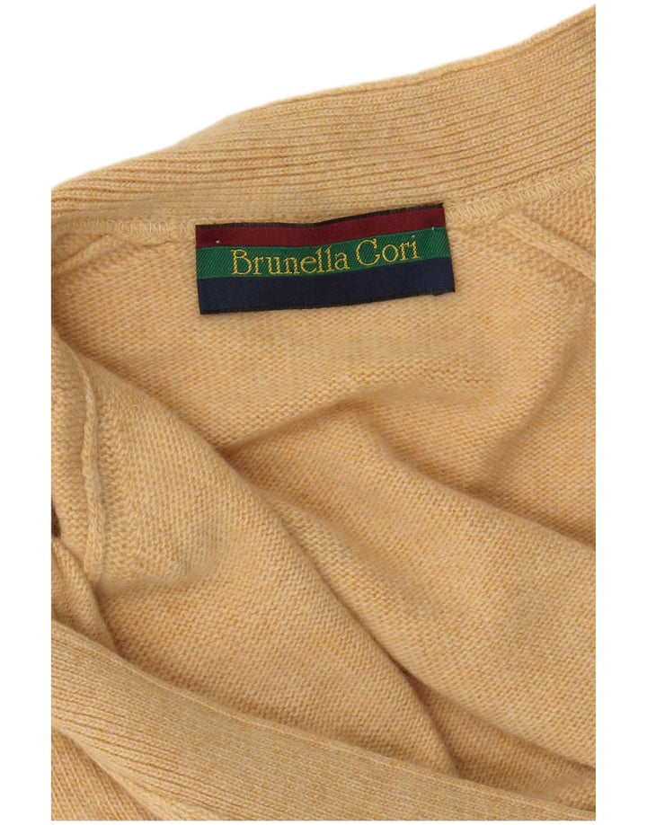 BRUNELLA GORI Maglione cardigan da donna UK 14 Large Beige