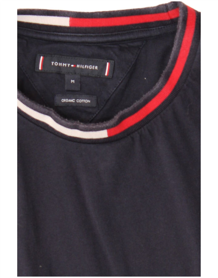 TOMMY HILFIGER T-shirt da uomo Top medio in cotone blu navy