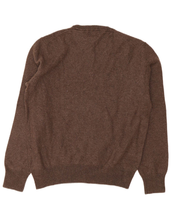 Maglione maglione girocollo da donna Gutteridge UK 18 XL lana marrone