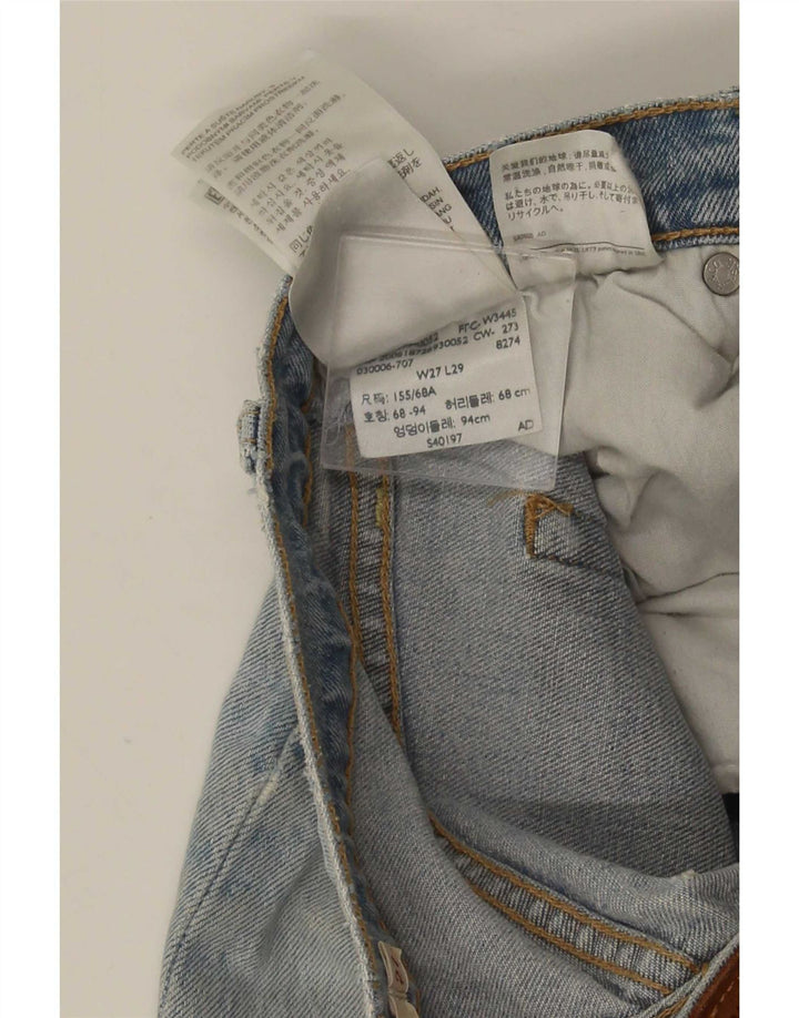 Jeans dritti effetto vissuto Levi's Ribcage da donna W27 L29 in cotone blu