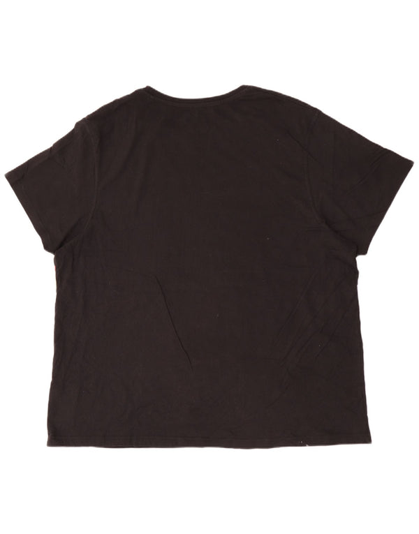 T-shirt grafica da uomo Weird Fish Top 3XL cotone nero