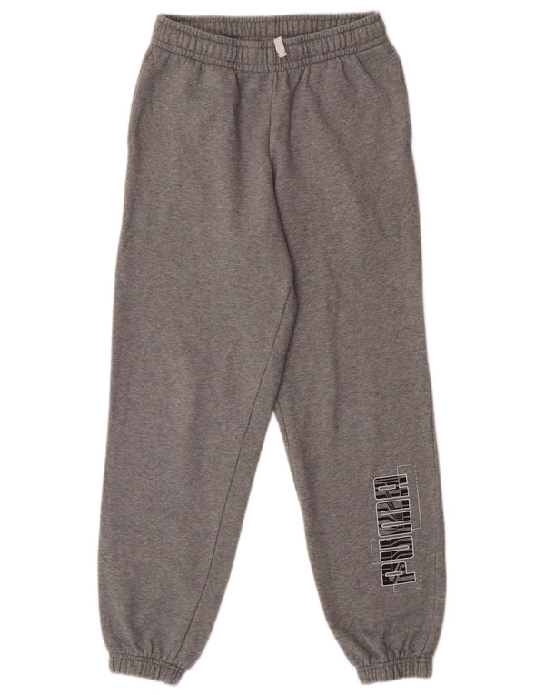 Pantaloni da tuta con grafica Puma da ragazzo, pantaloni da jogging, 13-14 anni, cotone grigio